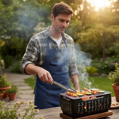 Barbecue japonais cuisson exterieur