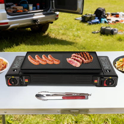 RECHAUD DE CAMPING PORTABLE | 2 brûleurs 2500W