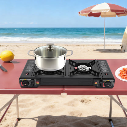RECHAUD DE CAMPING PORTABLE | 2 brûleurs 2500W