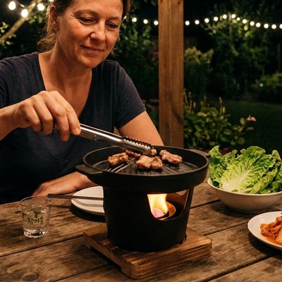 Barbecue japonais cuisson de viande