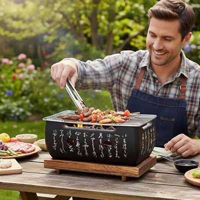 Barbecue japonais cuisson de viande
