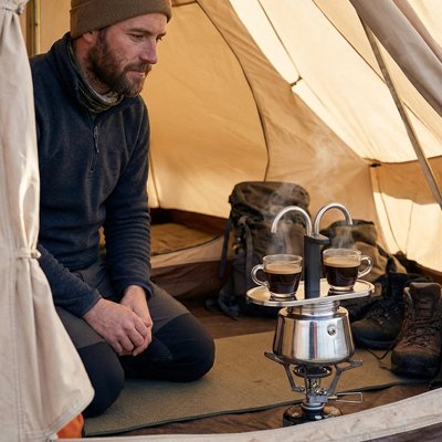Cafetiere italienne qui prépare 2 cafée a la fois