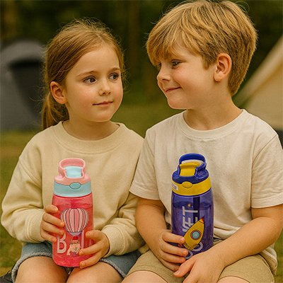 Gourde enfant jase avec leur bouteille