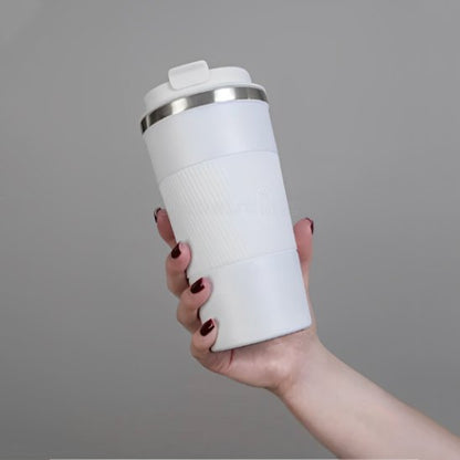 Gourde isotherme Blanc dans une main