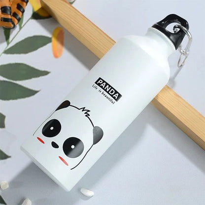Gourde isotherme Panda Blanc sur la table