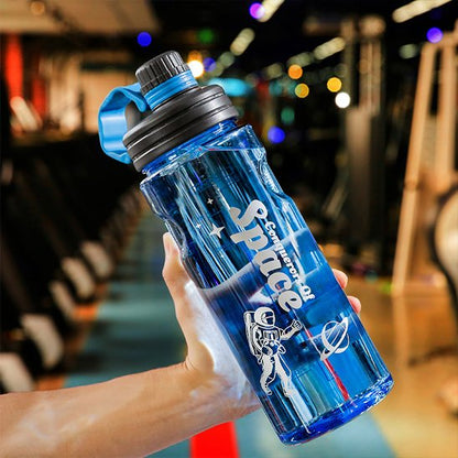 Gourde plastique bouteille bleu