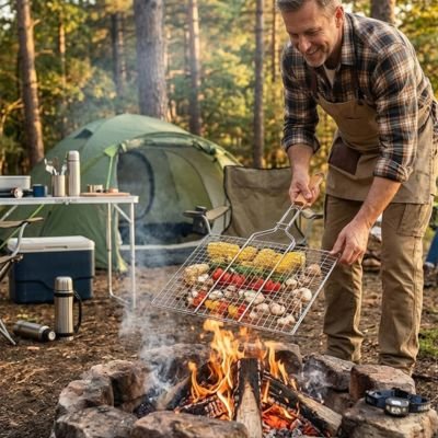Grille barbecue​ - camping feu
