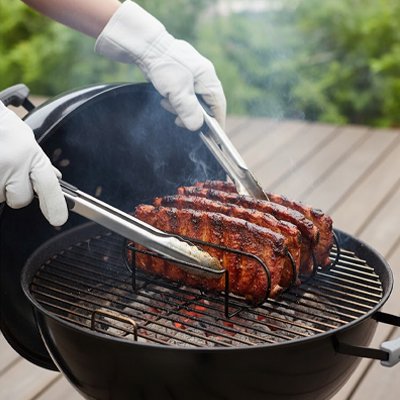 Grille barbecue support bavette de bœuf