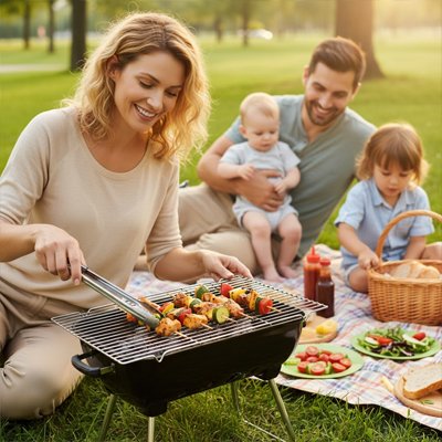 Grille barbecue sur un barbecue