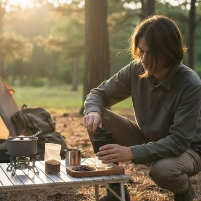Moulin a café en préparation pour moudre​