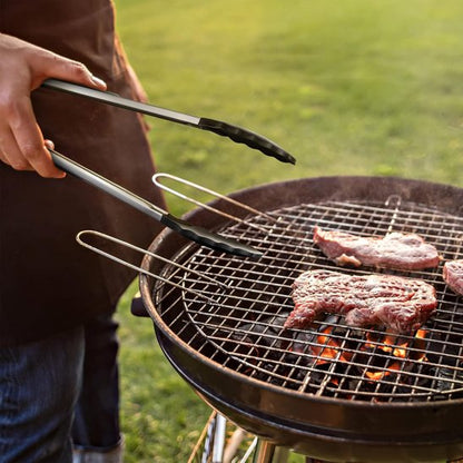 Pince à barbecue noir avec grille