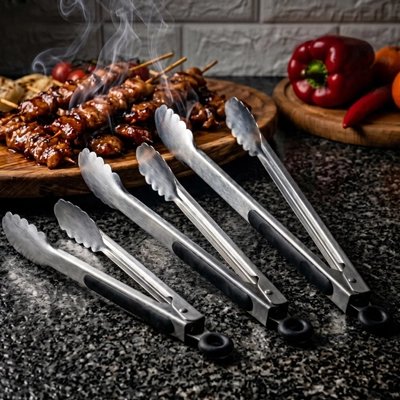 Pince barbecue​ 3 grandeur de pince sur table