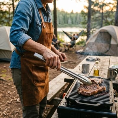 Pince barbecue cuisson en camping